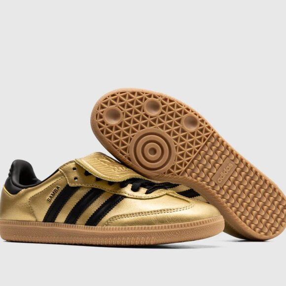 [JH5708] Womens Adidas Samba LT Long Tongue 'Gold Metallic Black Gum' SIZE 7 NEW - Picture 12 of 16